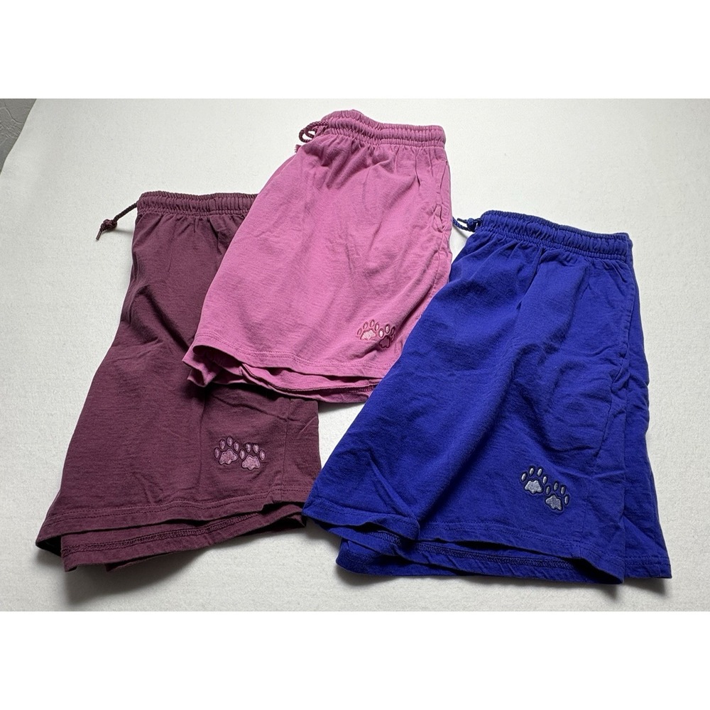 ANIMAL RESCUE SITE Women Paw Print Shorts Sz L Bundle of 3 Elastic Waist 94-7